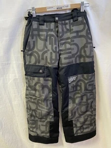 Obermeyer Ski Snow Board Pants Youth Boy's Girl's 10 JUNIOR BLACK & GRAY - Picture 1 of 8