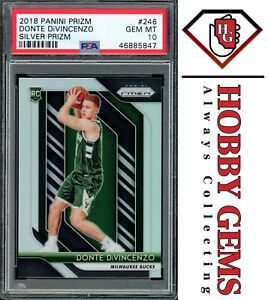 DONTE DIVINCENZO PSA 10 2018-19 Panini Prizm RC Silver Prizm #246