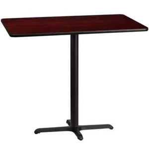 30x48 in. Black/Mahogany Laminate Table Top with 22x30 in. Bar Base - Picture 1 of 5