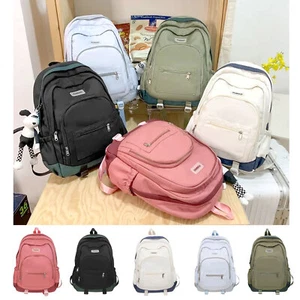 Men Women Youth Backpack Bookbag School Travel Laptop Rucksack Zipper Bag 17" - Picture 1 of 30