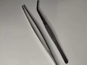 Straight/curved Stainless Steel Feeding Tongs price per pair, for Reptile Care - Picture 1 of 25
