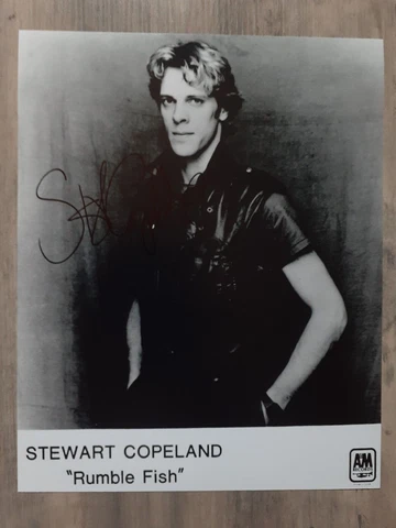 AUTHENTIC SIGNED STEWART COPELAND THE POLICE 10 X 8 AUTOGRAPHED PHOTO COA REAL Cover