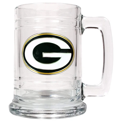 NFL Green Bay Packers 15 oz Glass Tankard Cover