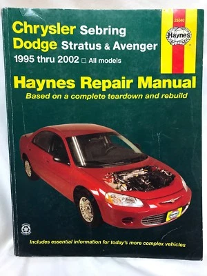 Chrysler Sebring Dodge Stratus & Avenger Haynes manual de reparación 1995 a 2002 Foto 1 de 4