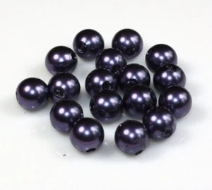 20 COLOUR CHOICE TOP QUALITY ACRYLIC FAUX ROUND PEARL BEADS 4mm 6mm 8mm 10mm 12m - Picture 1 of 20