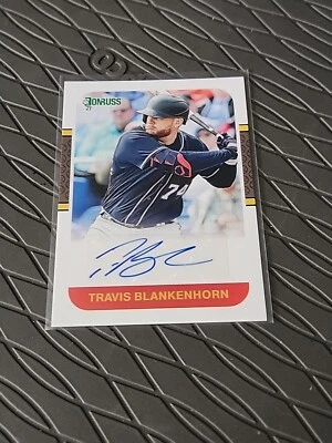 (AUTO) Travis Blankenhorn 2021 DONRUSS Baseball Card - Image 1 of 2