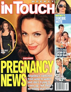 IN TOUCH Magazine Jan.  28 2008 Angelina Jolie Britney Spears Ryan Trista Sutter - Picture 1 of 4
