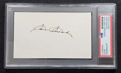 Rare SAM SNEAD Signed 3x5 Index Card-MASTERS-US OPEN-PGA CHAMPION-PSA - Image 1 of 3