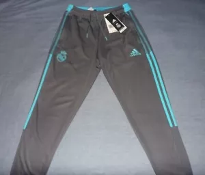 MENS SIZE SMALL ADIDAS REAL MADRID FOOTBALL CLUB TRACK PANTS NWT - Picture 1 of 6