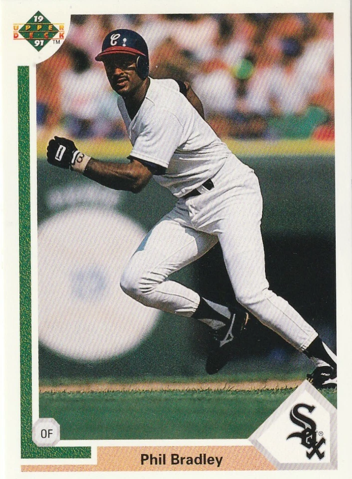 FREE SHIPPING-MINT-1991 Upper Deck Phil Bradley #641 PLUS WHITE SOX BONUS CARDS - Image 1 of 1
