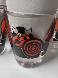 Shot Glasses Chubby Comical Vikings Set Of Four Barware Gifts - Picture 1 of 6