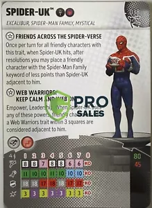 Marvel HeroClix SPIDER-VERSE set - Spider-UK #038 RARE w/card - Picture 1 of 1