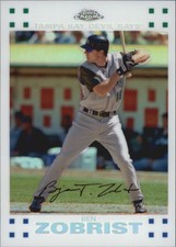 2007 (DEVIL RAYS) Topps Chrome White Refractors #142 Ben Zobrist /660