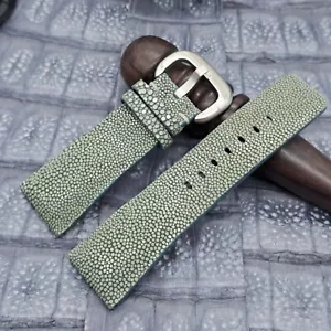 28 mm/24 mm Stachelrochenleder Uhrenband maßgeschneidert exotisches Leder minimalistisches Design - Bild 1 von 10