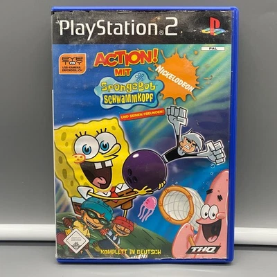 SpongeBob EyeToy PS2 Game Partyspiel PAL Deutsch OVP USK0 THQ Minispiele Kinder - Bild 1 von 4