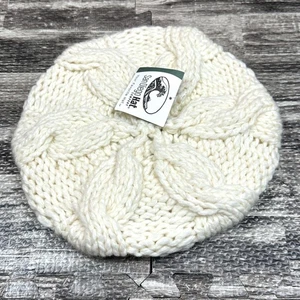 San Diego Hat Co Cable Chunky Knit Damen OS Elfenbein Baskenmütze aus Wollmischung NWT - Bild 1 von 3