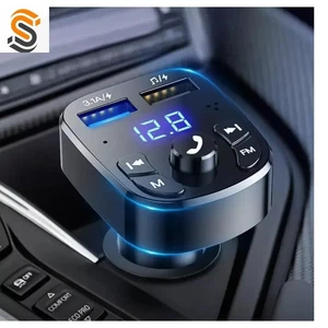 Car Mp3 Player Dual Usb Car Fast Charger Fm Bluetooth Receiver Fm Transmitter Uk - Picture 1 of 3