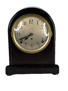 Antique Seth Thomas Round Top Mantle Clock Chime Beehive Fully Serviced - Picture 1 of 11