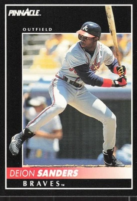 Deion Sanders, Pinnacle 1992, #170, Atlanta Braves, Foto 1 de 2