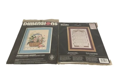 De colección 2x Contado Punto de Cruz Dimensiones Cuadros Veranos Gloria Gracia Increíble Nuevo Foto 1 de 4