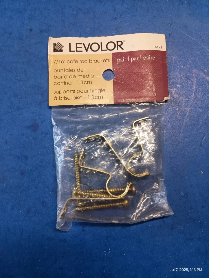 7/16 Cafe Rod Bracket 2PK PIEDMONT DRAPERY HARDWARE Bracket 14121 070042141214