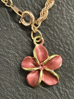 "Brazalete Maui Hibisco Tonificado Oro Rosa 7,25""" Foto 1 de 4