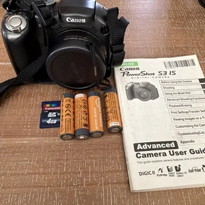 Cámara negra con zoom óptico Canon PowerShot S3 Is 6,0 MP 12X - Imagen 1 de 13