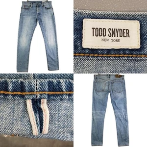 Jeans Todd Snyder Para Hombres 32X32 Ribete Denim Recto Calce Ajustado Lavado Ligero - Imagen 1 de 15