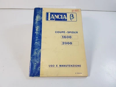 Folleto Uso y Mantenimiento Lancia Beta Coupè Spider 1600 2000 Original Ed 1976 - Imagen 1 de 4