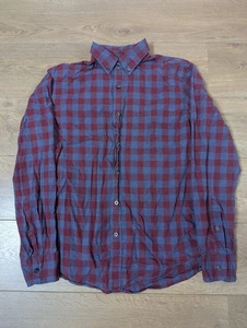 Vintage Y2K J Crew Button Down Shirt Size M Check Woven Blue Red - Picture 1 of 7