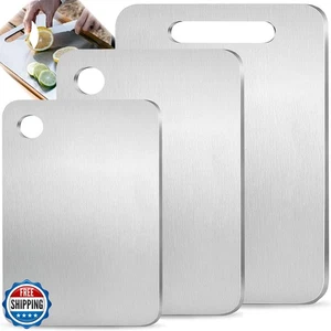 100% Pure Cut Titanium Cutting Board Set of 3, Double-Sided Purecut Titanium - Picture 1 of 5