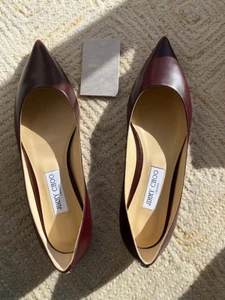 Jimmy Choo Love Flat BURGANDY - SIZE 41 - Picture 1 of 6