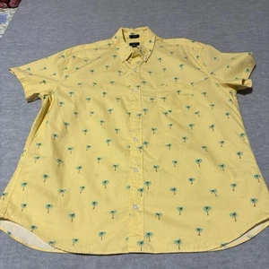 J Crew Herren X-Large Hemd Slim Fit Kurzarm Button Down Palmen Tropical Print - Bild 1 von 10