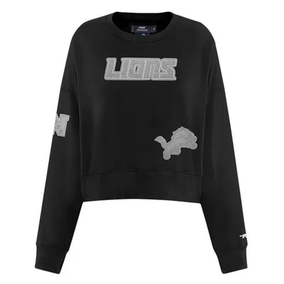 Pro Standard - NFL DETROIT LIONS REVERSE FRENCH TERRY WOMEN'S CROPPED CREWNECK - Image 1 of 4