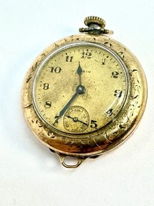 1918 Elgin Size 3/0 Working Ladies Pendant Pocket Watch Grade 418 Double Roller - Picture 1 of 11