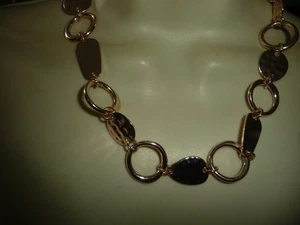 COLLAR BABERO 3/4"" ANCHO TONO DORADO LRG CÍRCULOS Y PUNTOS 9"" L #15/2 - Imagen 1 de 7