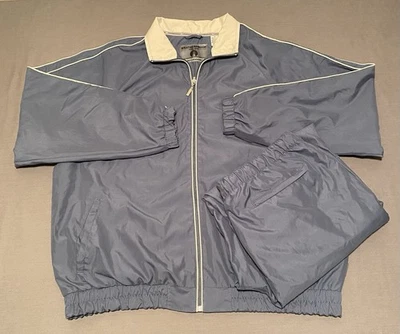 Weatherproof Performance Track Suit Men XL Blue Jacket & Pants Wind Resistant  - Image 1 of 4