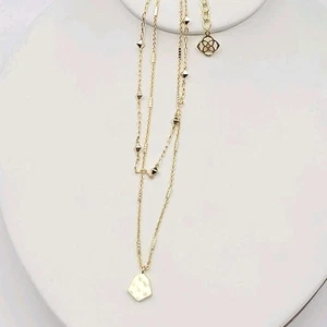 Kendra Scott Clove Multi Strand Necklace Bright Gold Adjustable - Picture 1 of 8