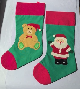 VINTAGE RUSS WEIHNACHTSSTRUMPF TEDDYBÄR + WEIHNACHTSMANN SET / KONVOLUT - Bild 1 von 9