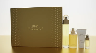 Perry Ellis 360 for Women 4-Piece Gift Set EDT Body Mist Shower Gel - Image 1 of 2