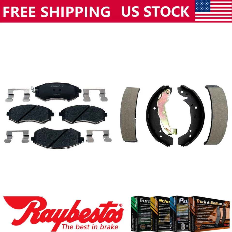 Kit pastillas de freno y zapatas de freno delanteras traseras metálicas para Hyundai Sonata 1999-2001 Foto 1 de 4