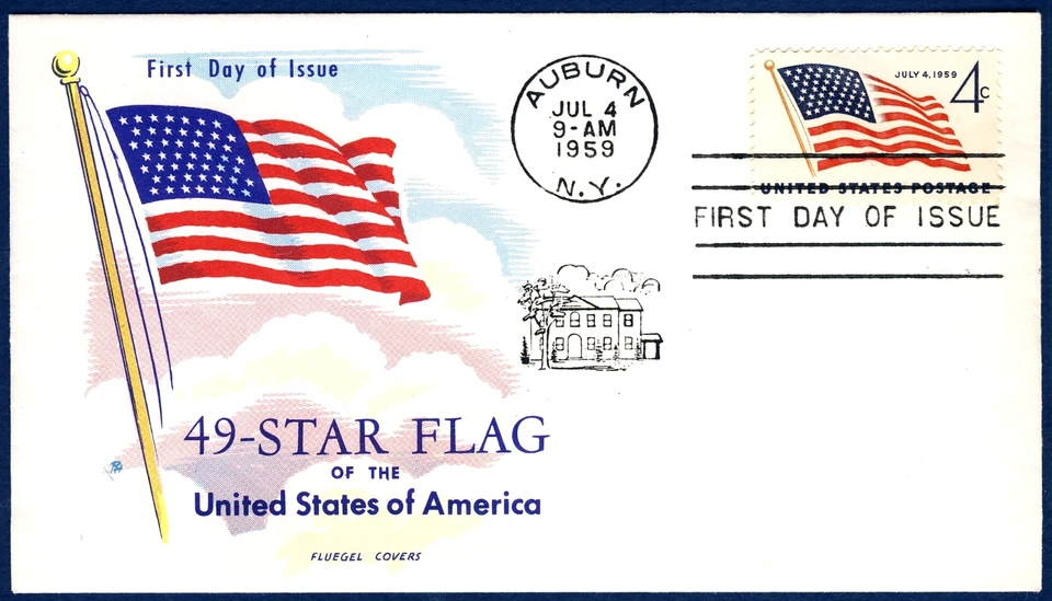 US 1959 - 49 Star Flag (1135) First Day Cover . Fluegel Cachet - Image 1 of 1
