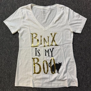 Hocus Pocus Binx is my Boo V-Ausschnitt T-Shirt Spirit Halloween Damen - Größe M weiß - Bild 1 von 6