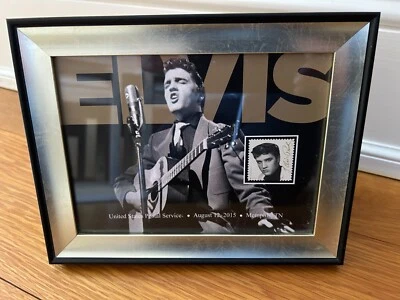Почтовая служба США Элвис Пресли 12 августа 2015 г. марка и фотография в рамке - Изображение 1 из 3