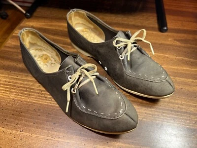 Mujeres Talla 6 ~ Zapatos de Bowling Vintage Pixee Marrón BRUNSWICK™ Cuero ~ LEER Foto 1 de 4