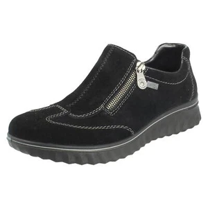 Zapatos Casual De Cuero Suede Negros Rieker '59071' Para Dama - Imagen 1 de 18