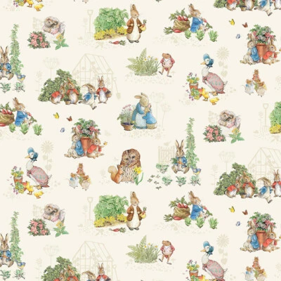 Riley Blake Peter Rabbit & Friends Characters in Cloud ~ Childrens Baby Fabric - Image 1 of 2