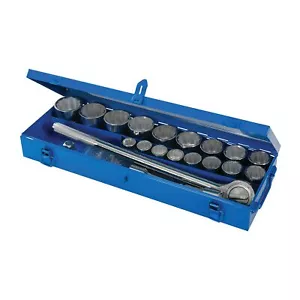 Silverline - Coffret clés et douilles métriques 3/4" 21 pcs 633663 Argent - Imagen 1 de 4