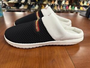 7-Men's Nike Burrow Slippers Slides Black/White/Red DZ4854 100