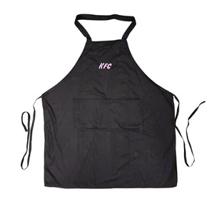 Kentucky Fried KFC Uniform Black Apron With Front Pocket & Adjustable Neck Strap - Picture 1 of 6